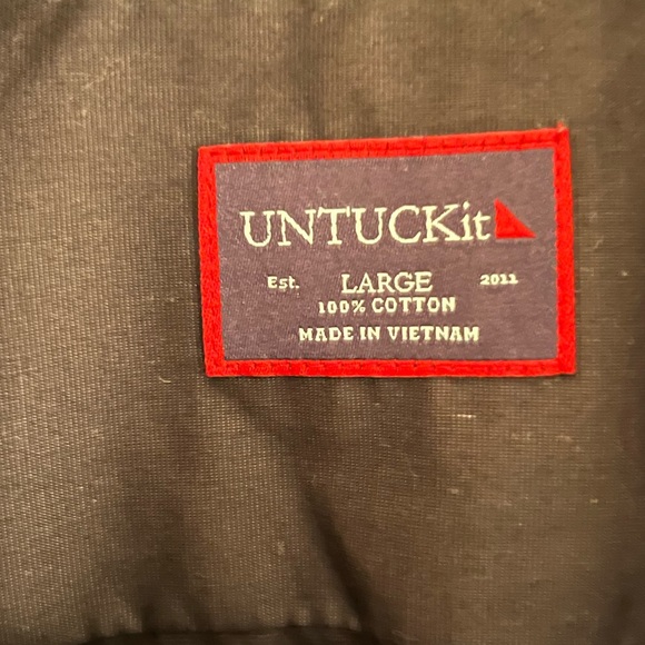 Untuckit black men’s Button Down Shirt size L - Picture 3 of 6